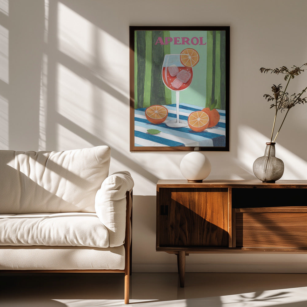 Aperol Spritz Cocktail Poster