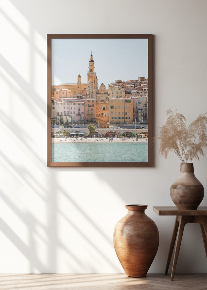 Skyline of Menton Poster