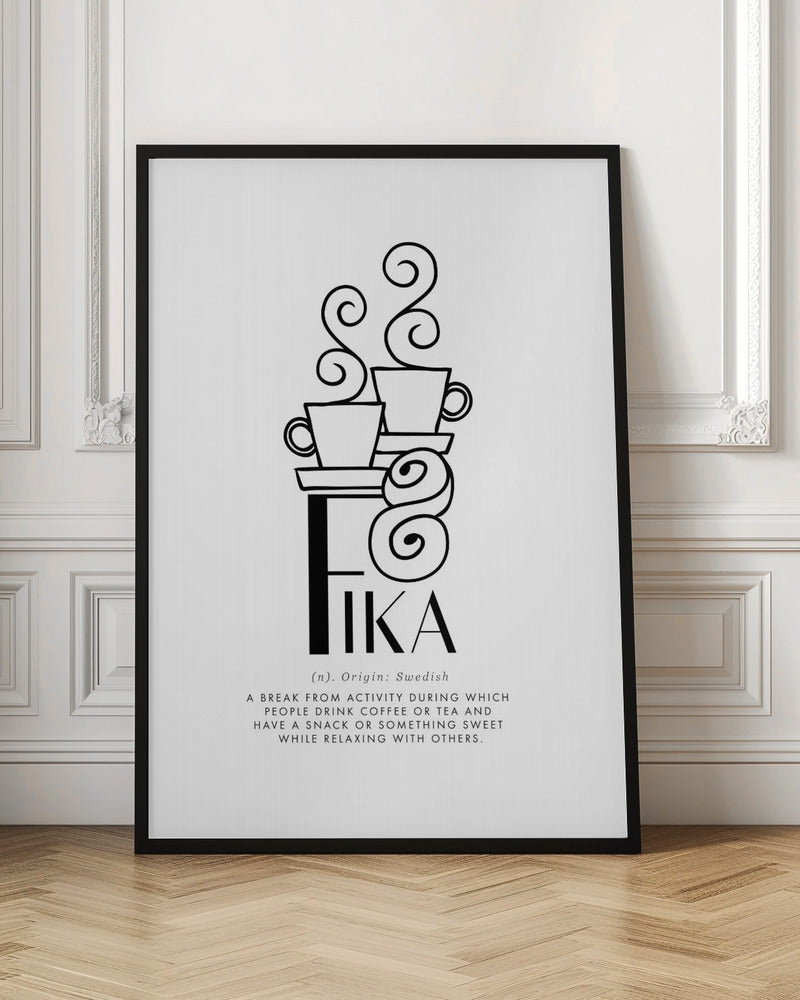 Fika illustrated definition Poster