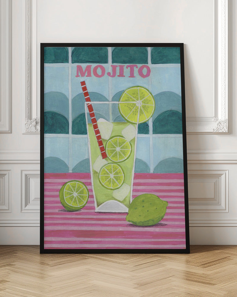 Glass of Mjito Poster