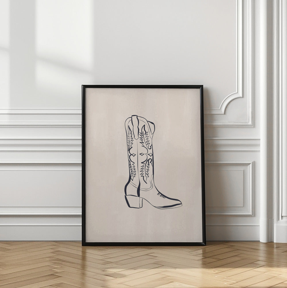 Cowboy Boots By Ivy Green Illustrations Poster