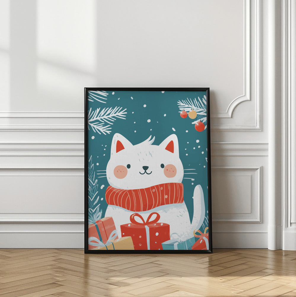 Christmas Cat Poster