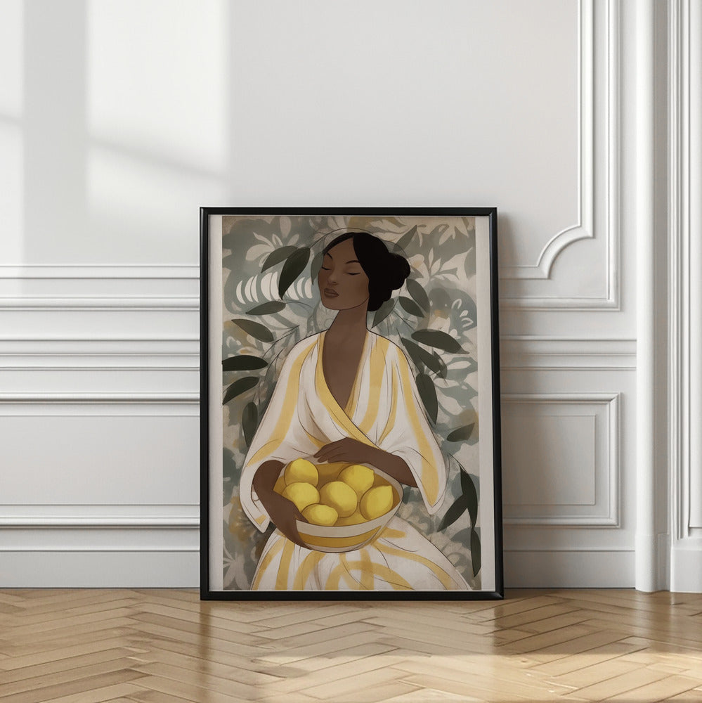 Citrus Garden Woman Poster
