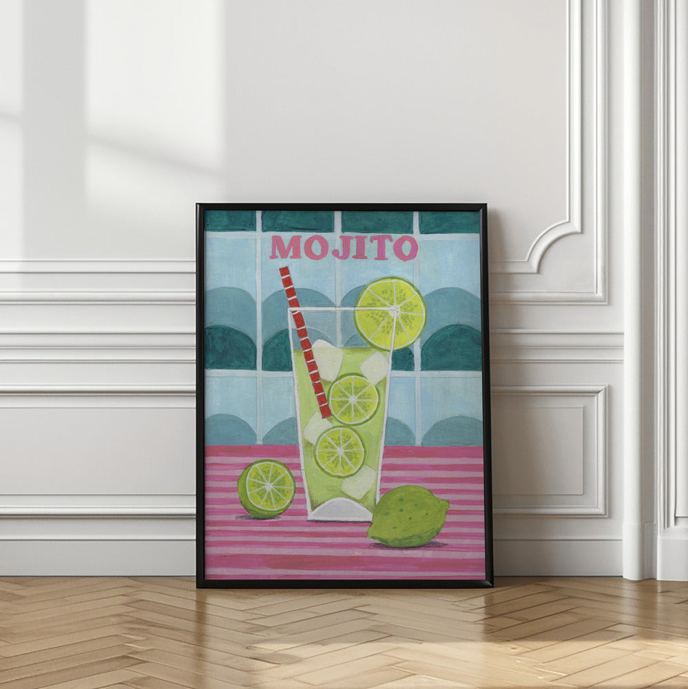Glass of Mjito Poster