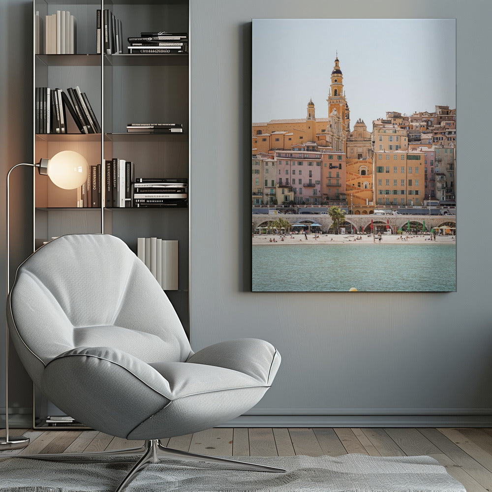 Skyline of Menton Poster