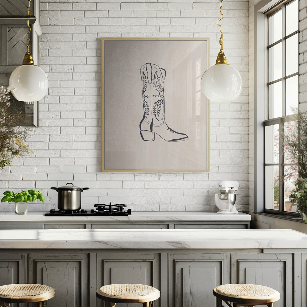 Cowboy Boots By Ivy Green Illustrations Poster