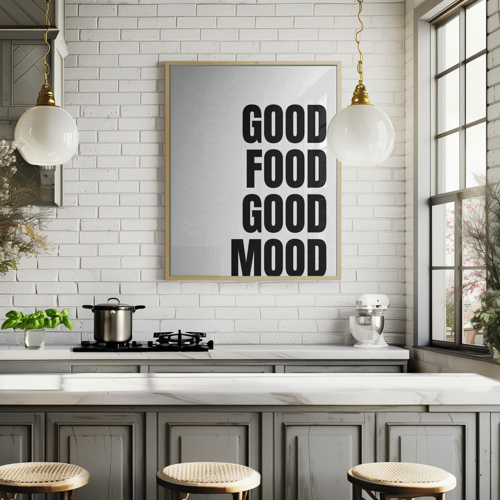 Godo Food Good Mood Poster (White)
