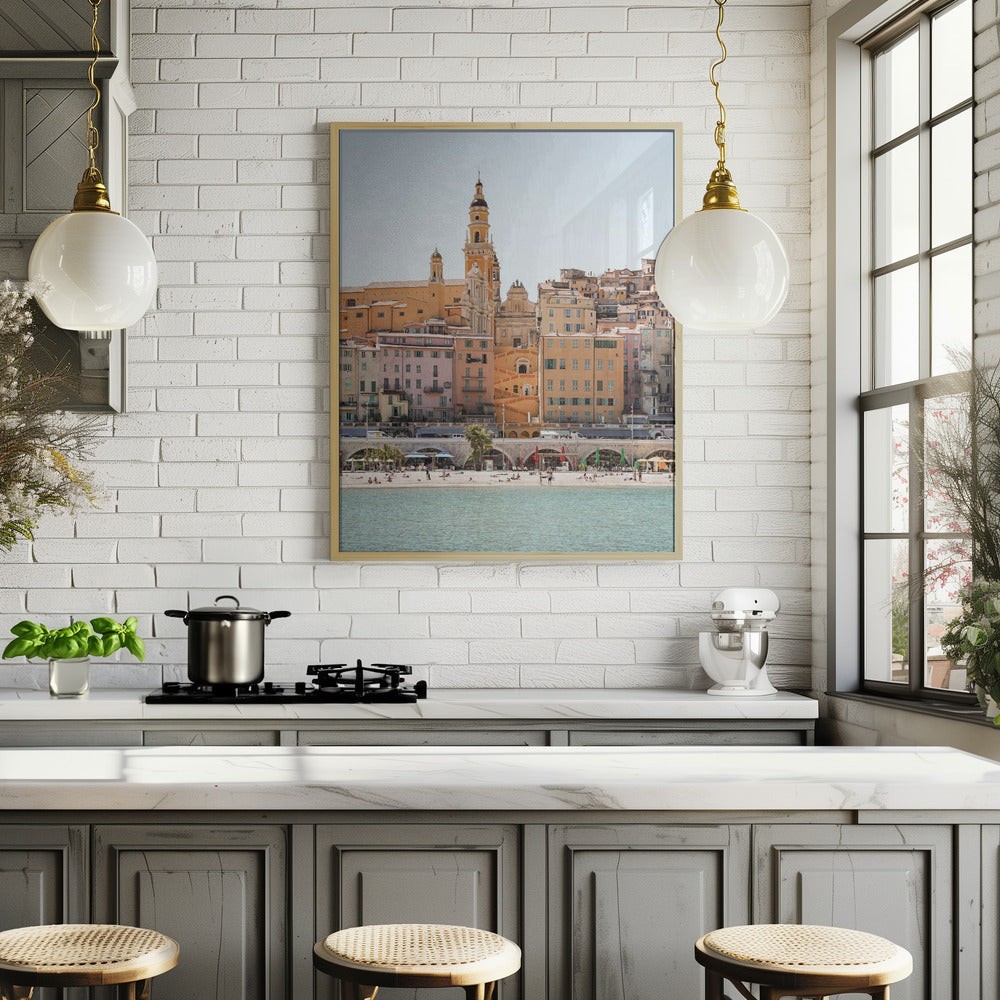 Skyline of Menton Poster