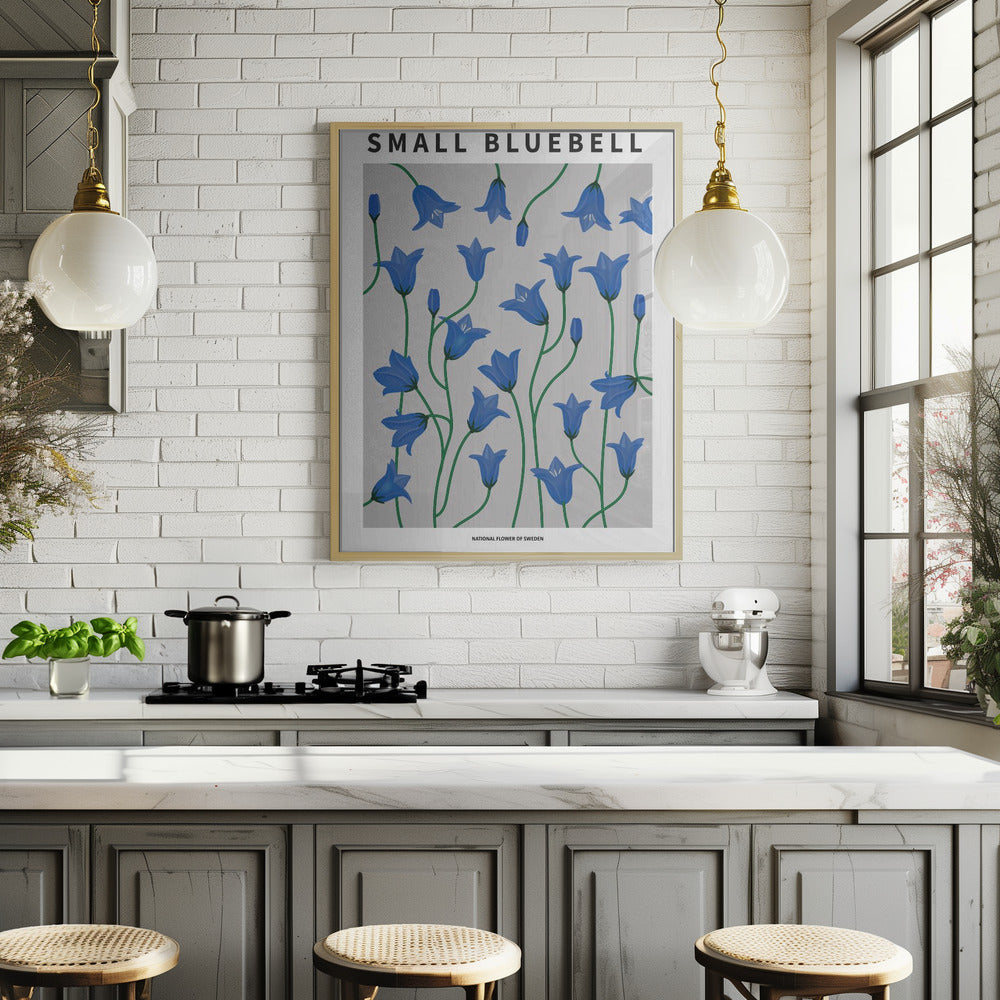 Small Bluebell - National flower of Sweden Poster