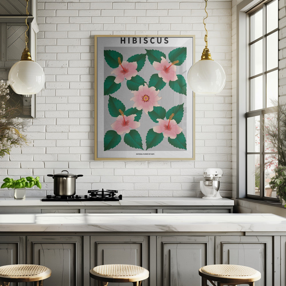 Hibiscus - National flower of Haiti Poster