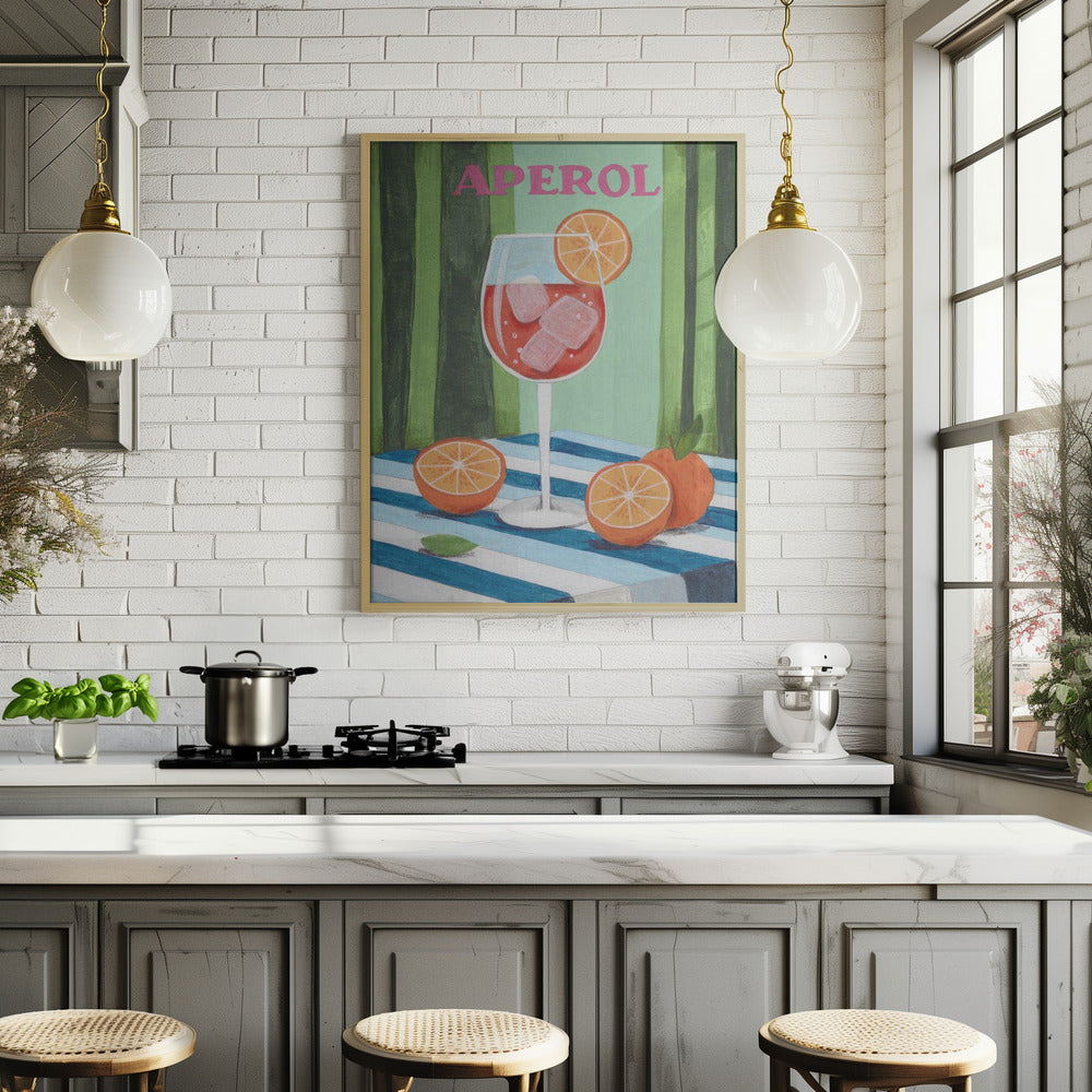 Aperol Spritz Cocktail Poster