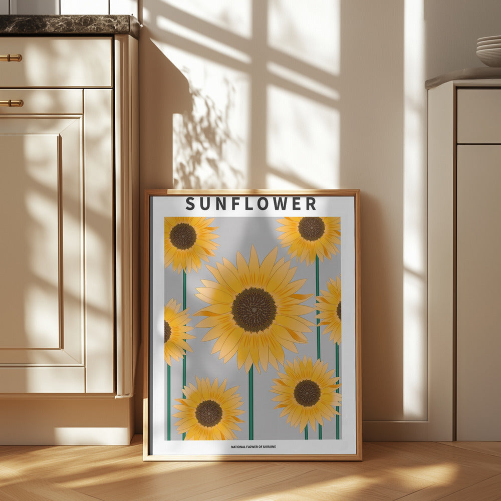 Sunflower - National flower och Ukraine Poster