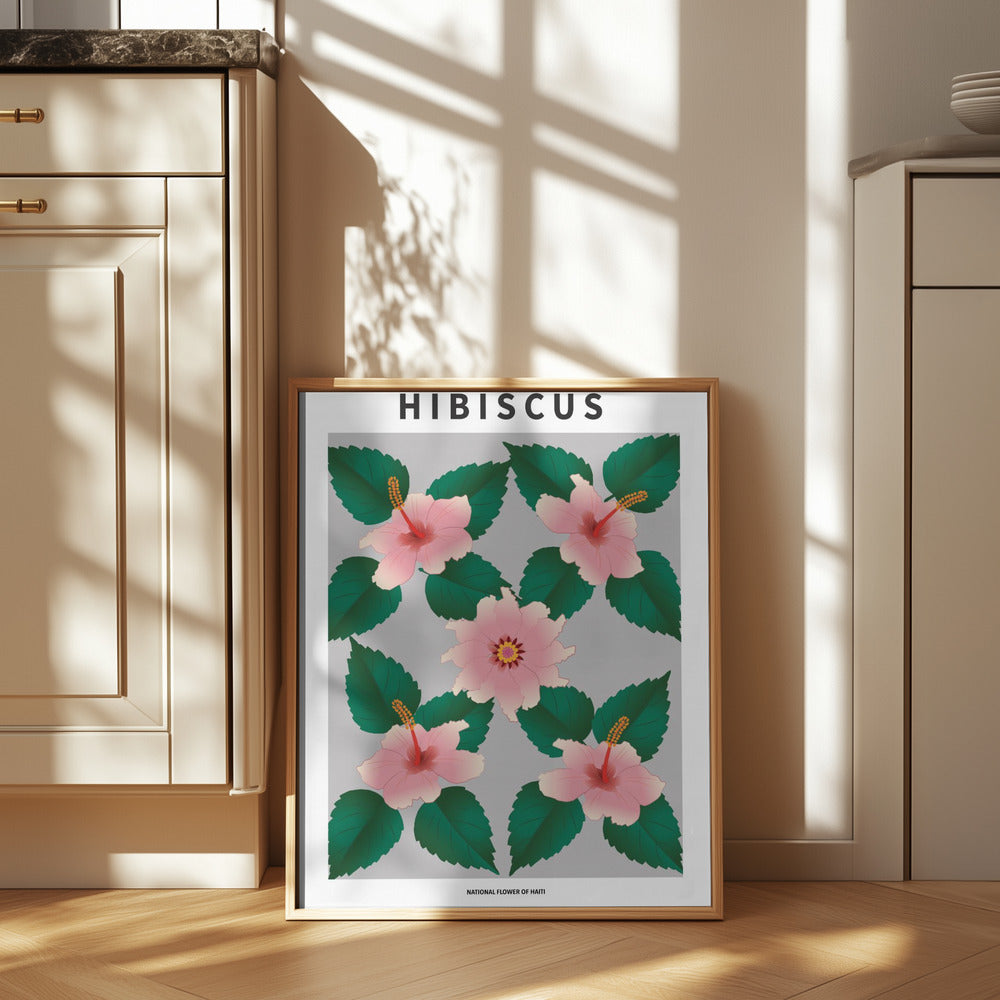 Hibiscus - National flower of Haiti Poster
