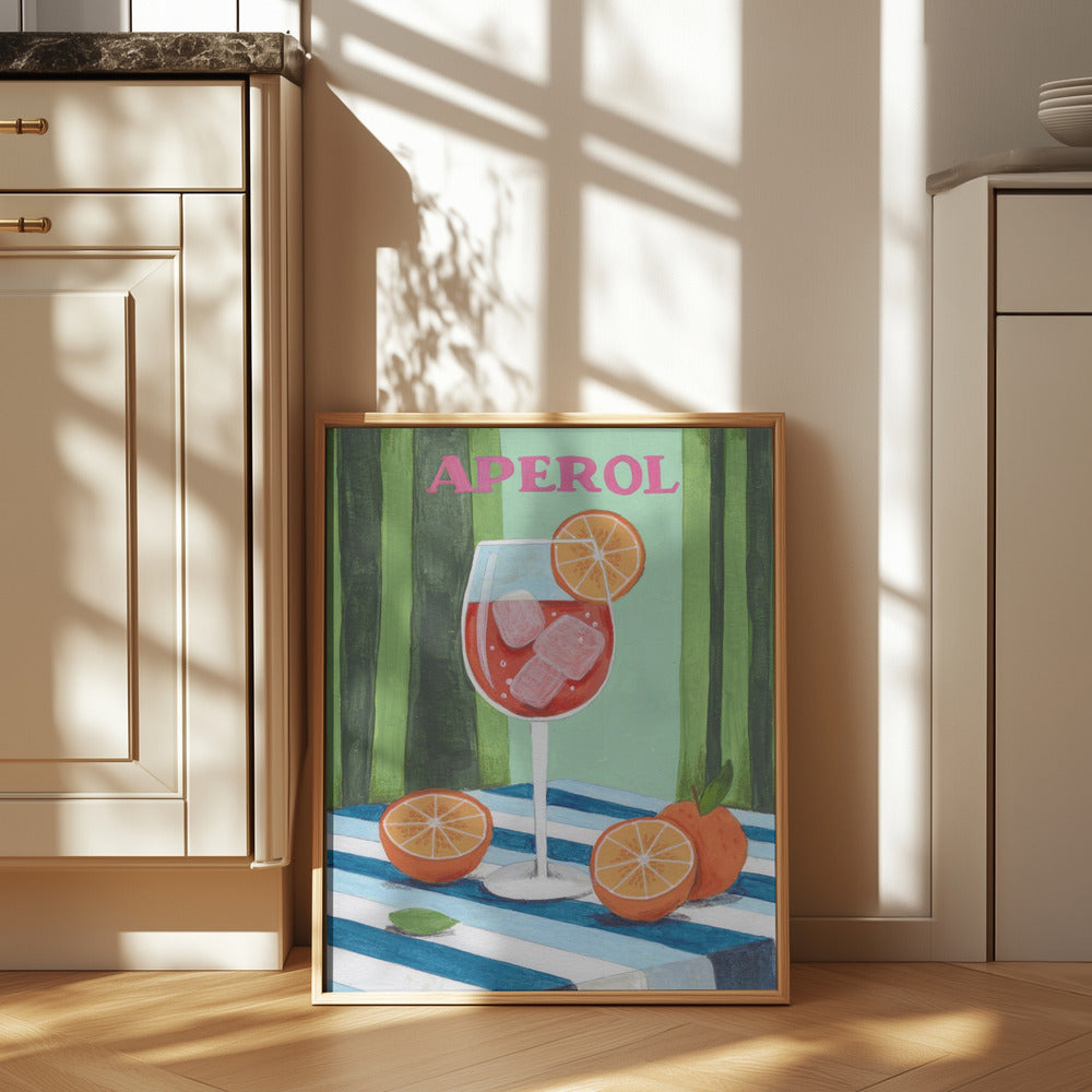 Aperol Spritz Cocktail Poster