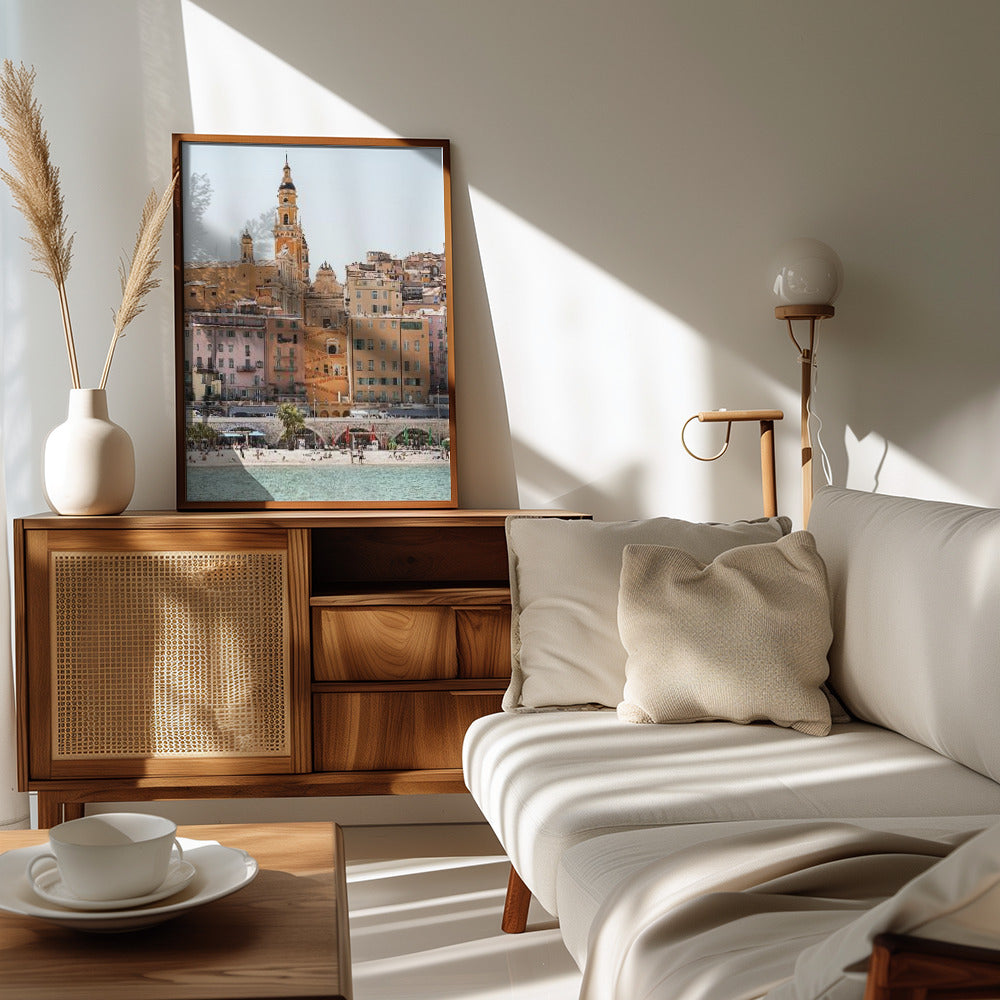 Skyline of Menton Poster
