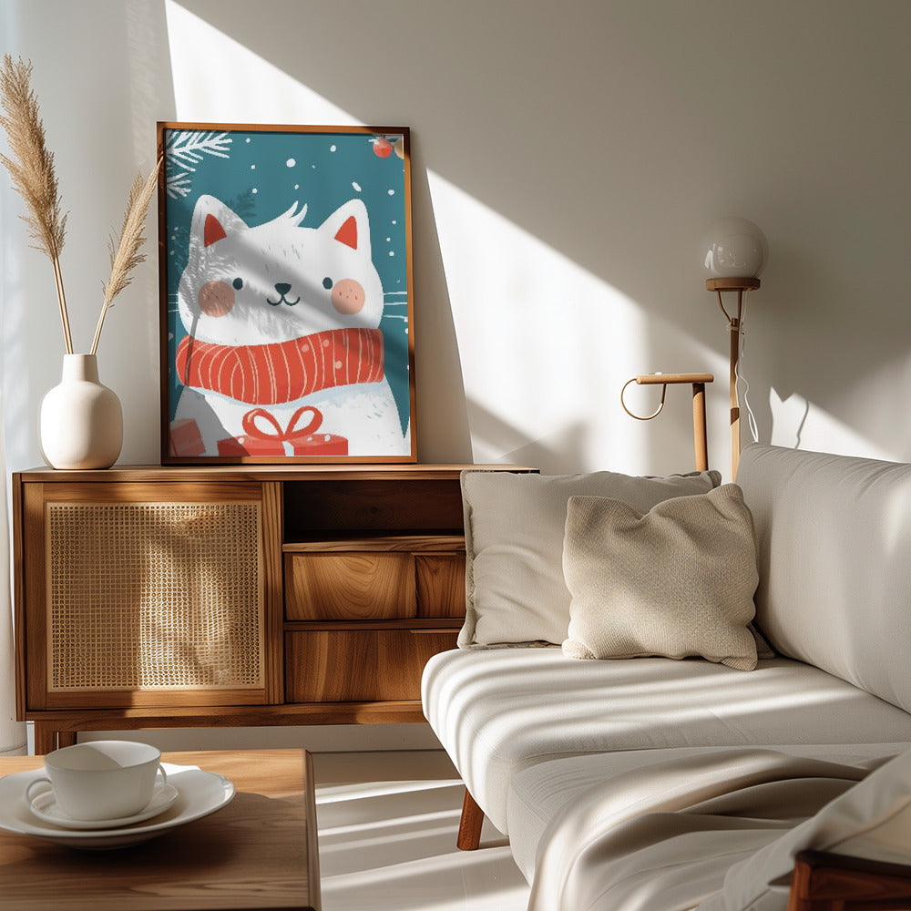 Christmas Cat Poster