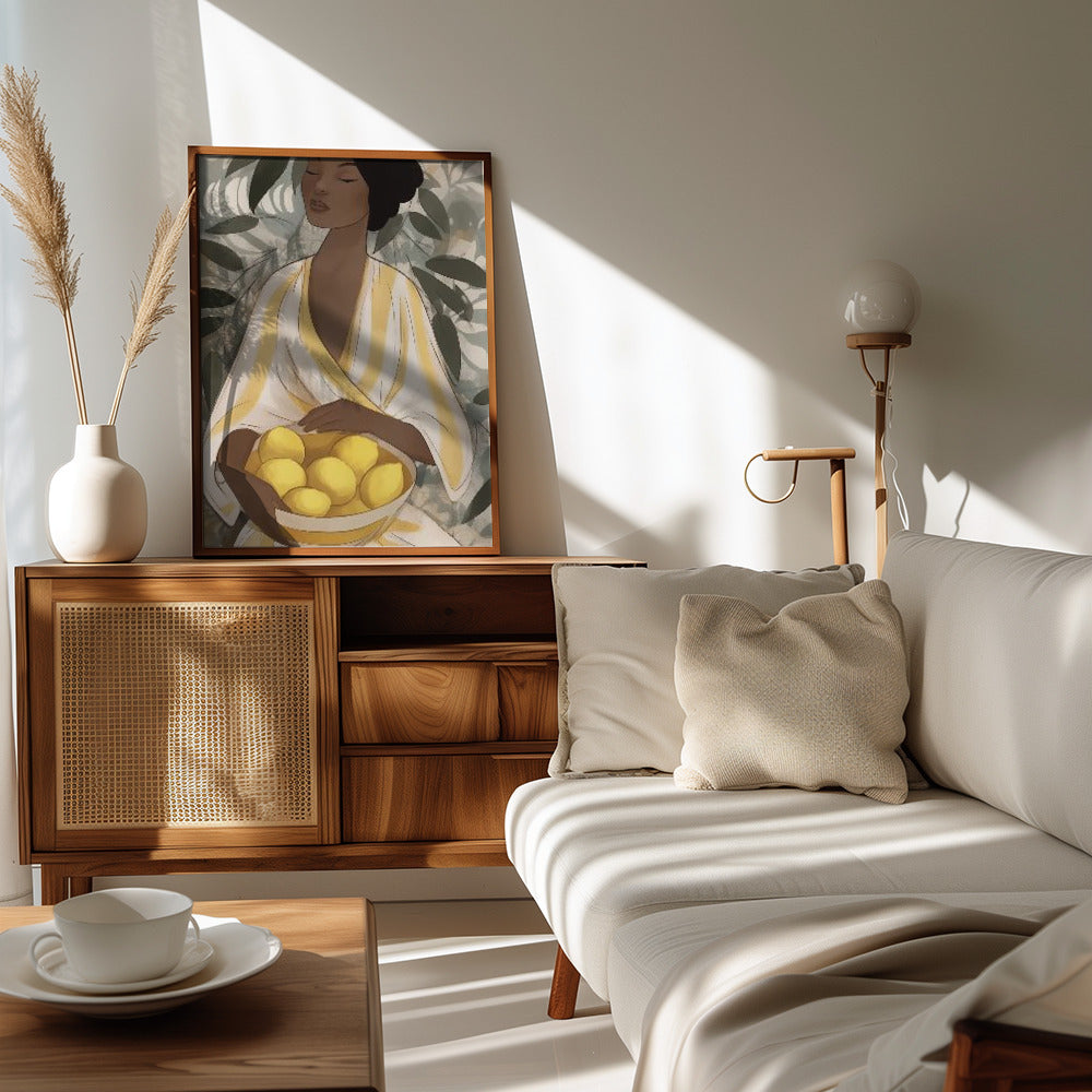 Citrus Garden Woman Poster
