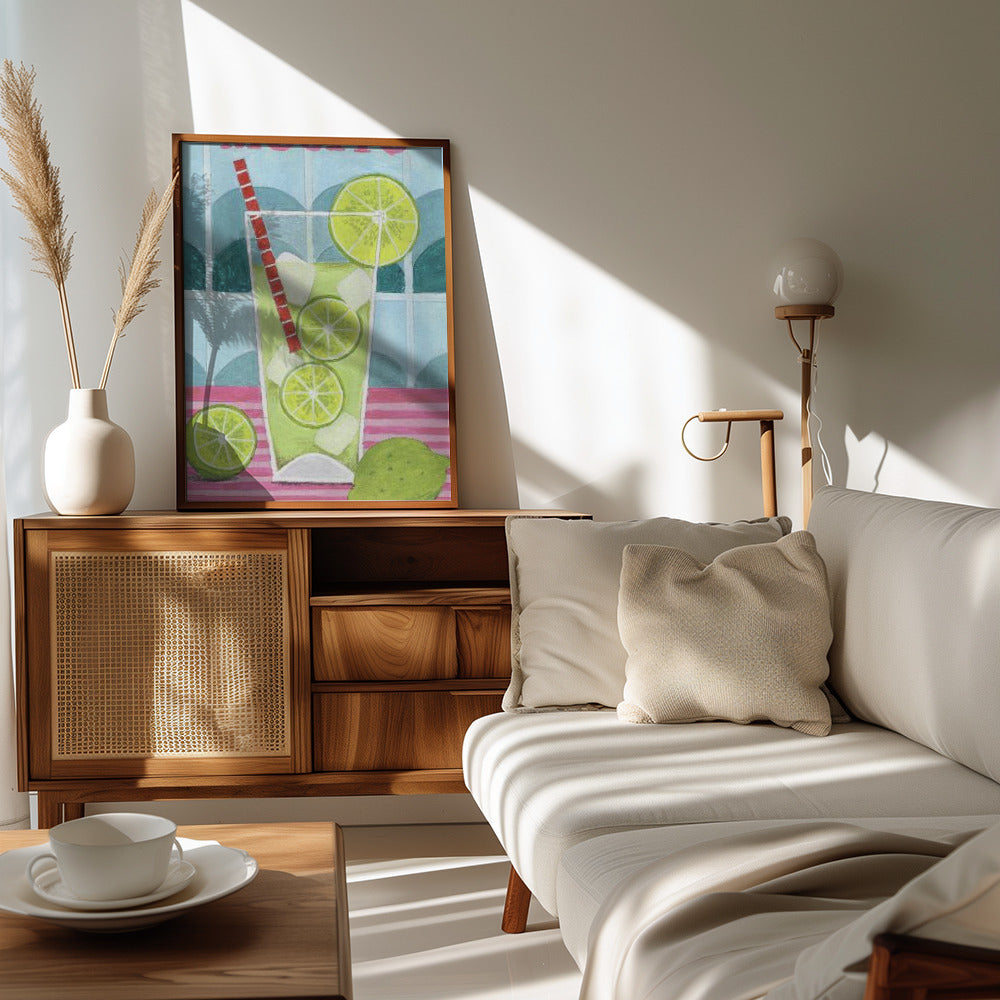 Glass of Mjito Poster