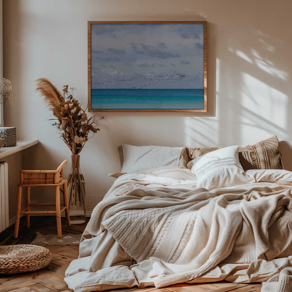 Birds at the sea Poster