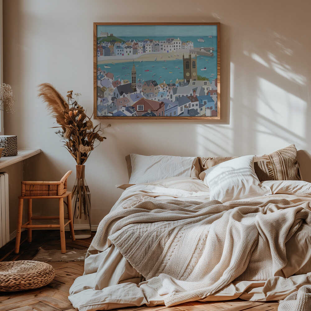 The Beautiful St Ives, Cornwall, UK by Artist Carla Daly Poster