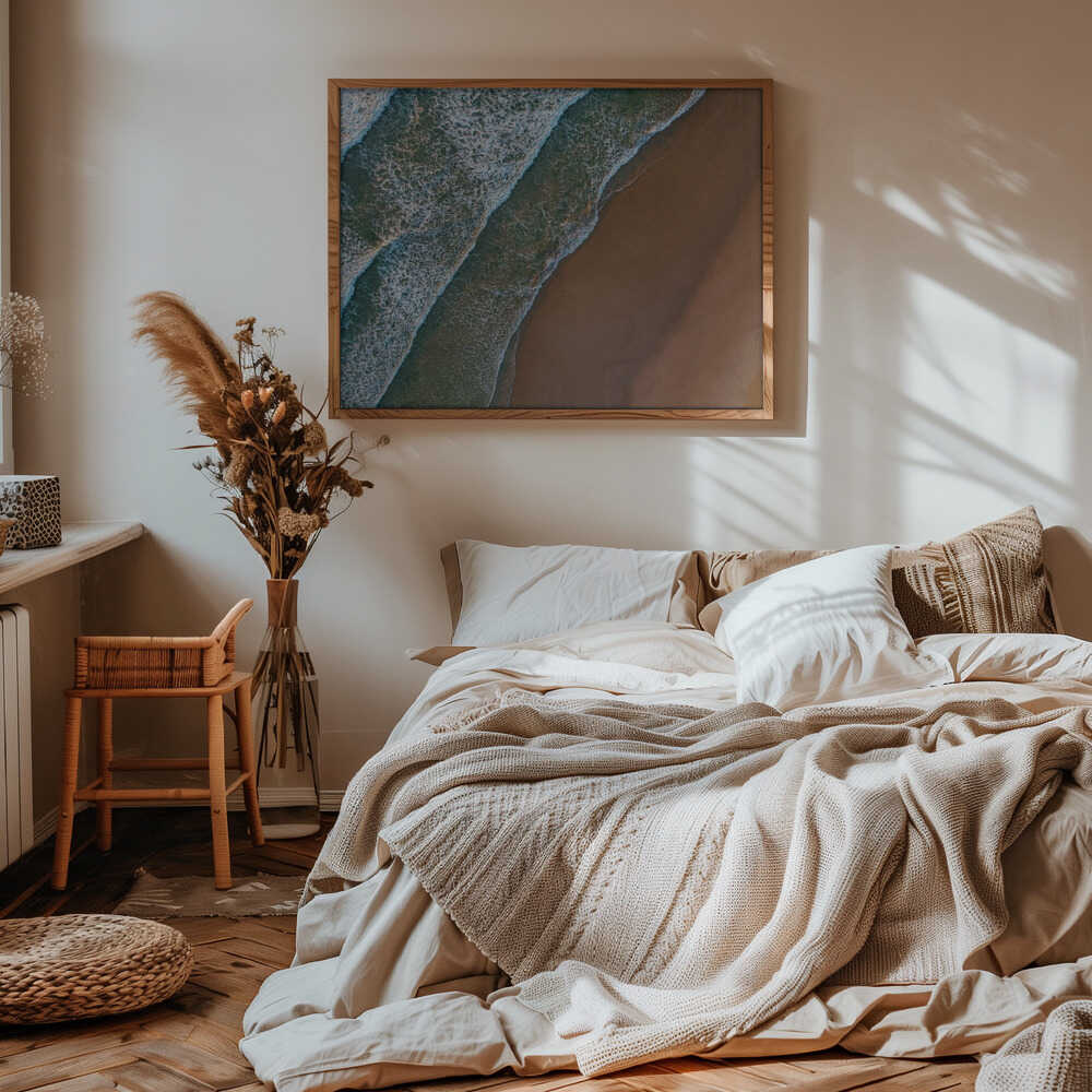 Sunrise Beach Waves Poster
