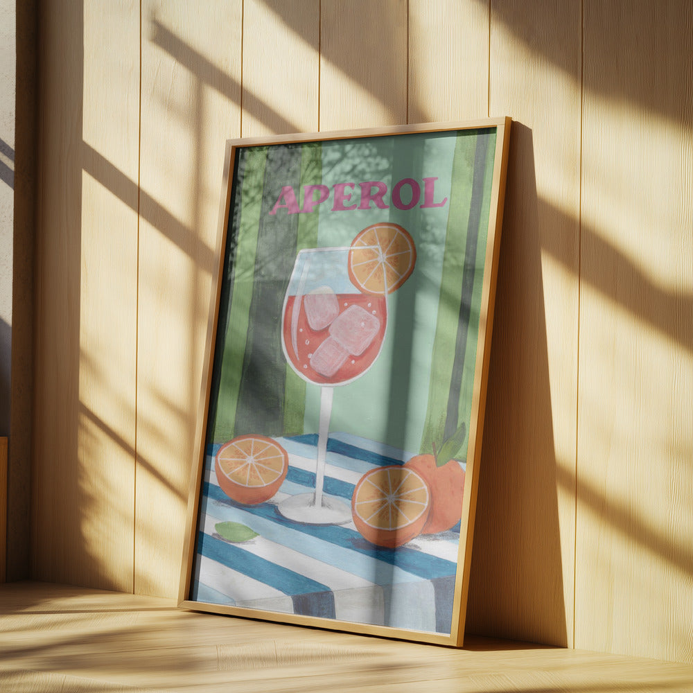 Aperol Spritz Cocktail Poster