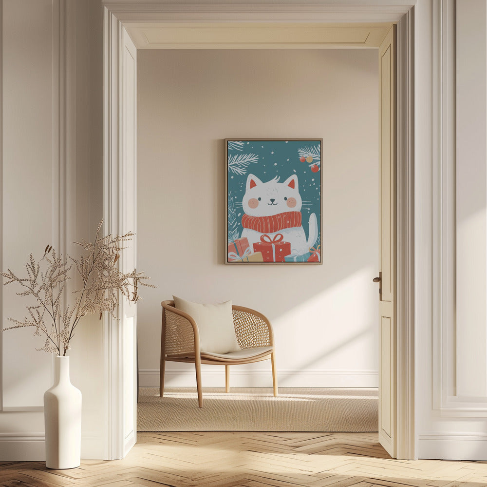 Christmas Cat Poster