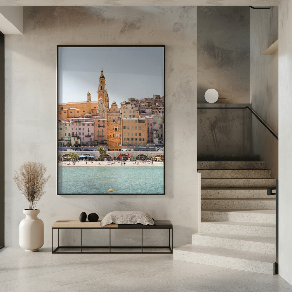 Skyline of Menton Poster