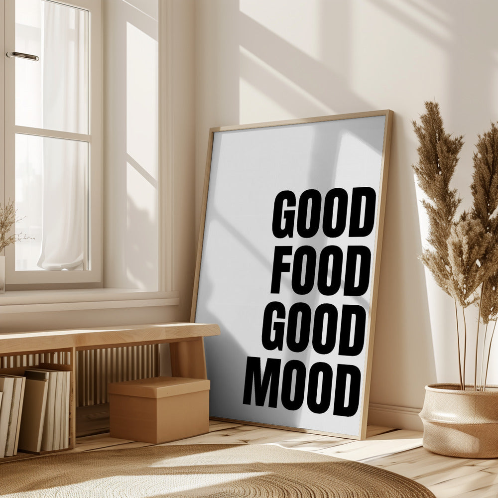 Godo Food Good Mood Poster (White)