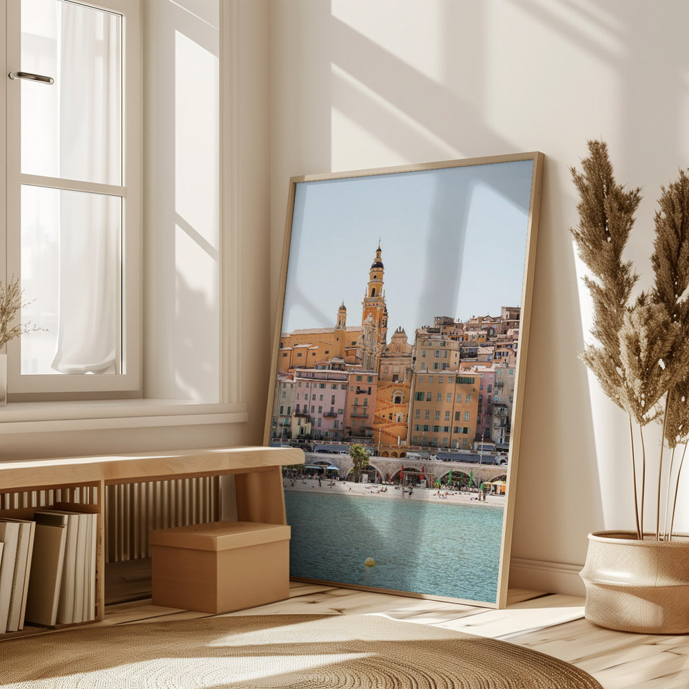 Skyline of Menton Poster