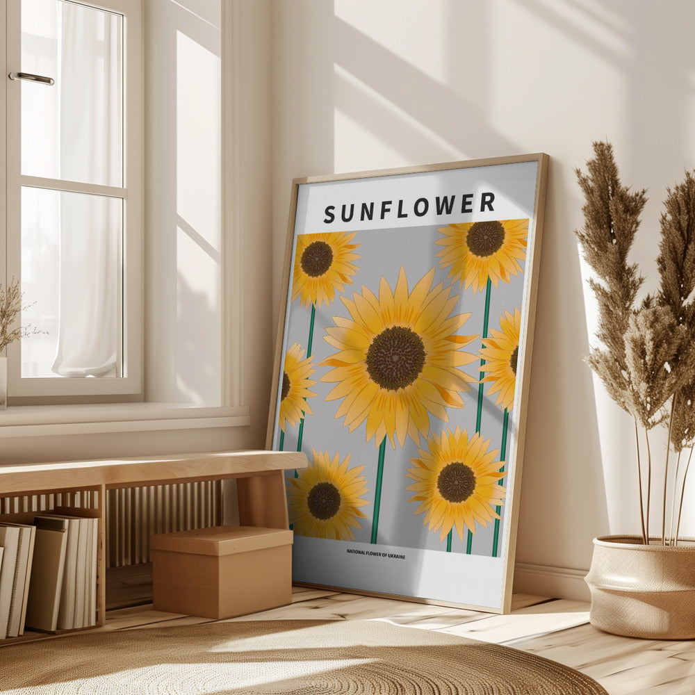 Sunflower - National flower och Ukraine Poster