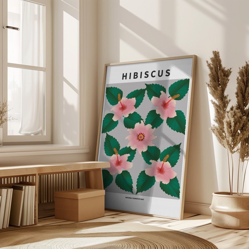 Hibiscus - National flower of Haiti Poster