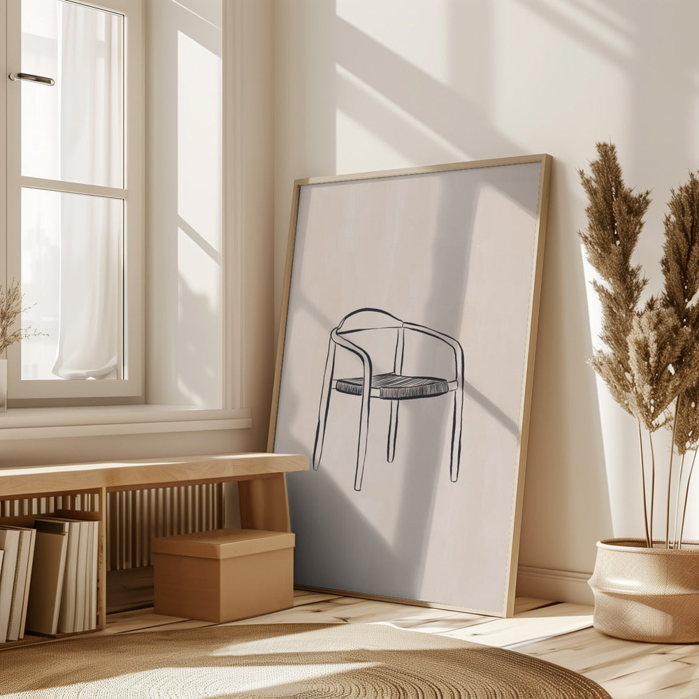 Design Chair Line Art Print By Ivy Green Illustrations 4 5 Ratio Poster