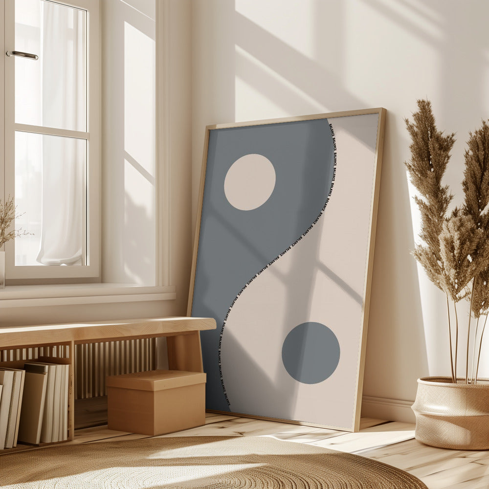 Balance gray Poster