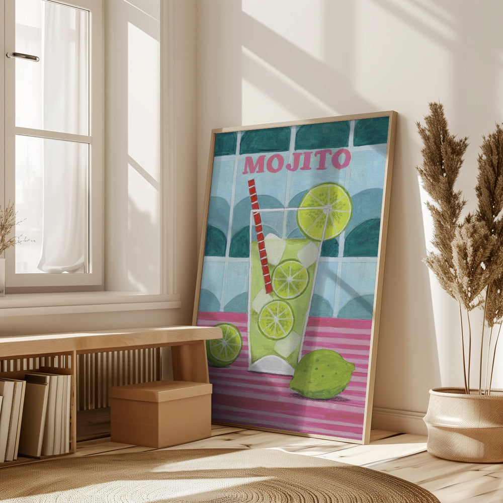 Glass of Mjito Poster
