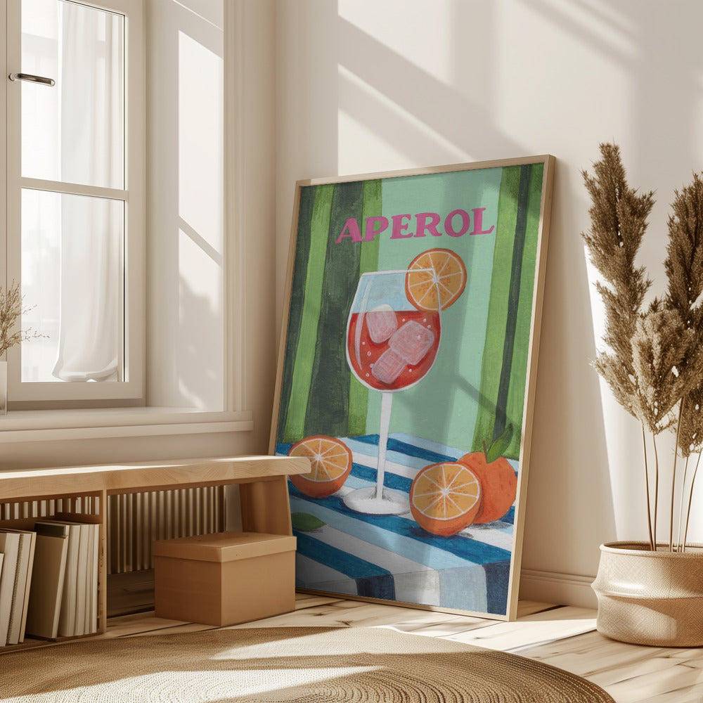 Aperol Spritz Cocktail Poster