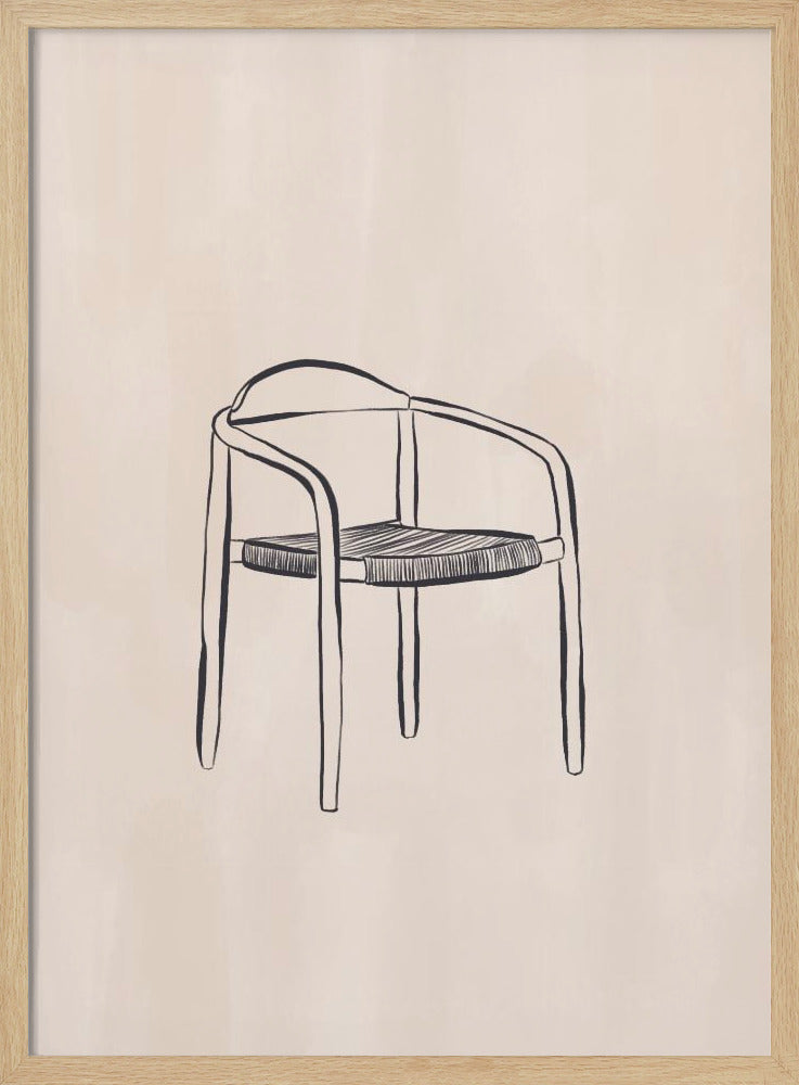 Design Chair Line Art Print By Ivy Green Illustrations 4 5 Ratio Poster