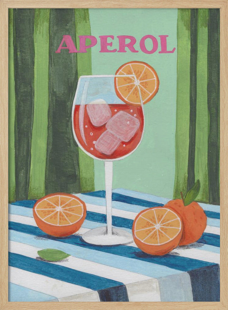 Aperol Spritz Cocktail Poster