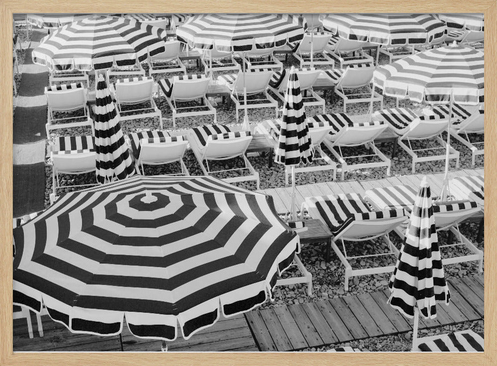 Black And White Riviera Beach Poster