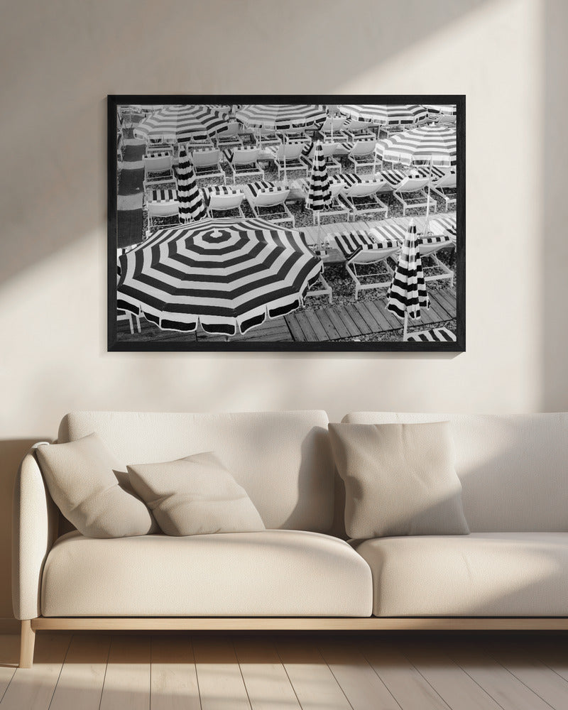 Black And White Riviera Beach Poster