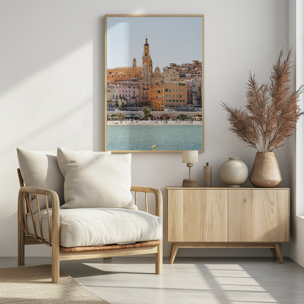 Skyline of Menton Poster