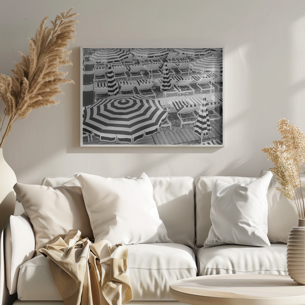 Black And White Riviera Beach Poster
