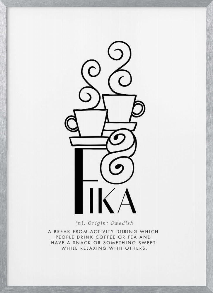 Fika illustrated definition Poster