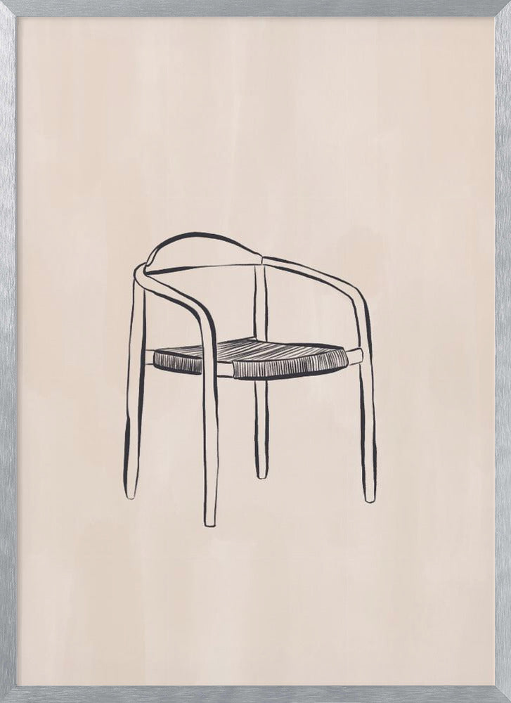 Design Chair Line Art Print By Ivy Green Illustrations 4 5 Ratio Poster