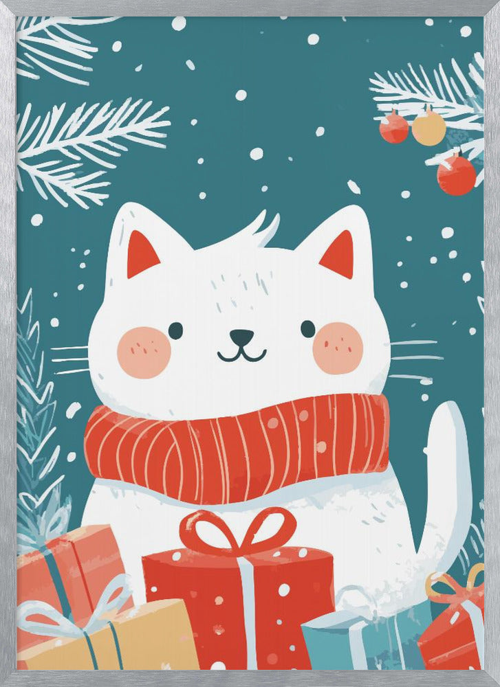 Christmas Cat Poster