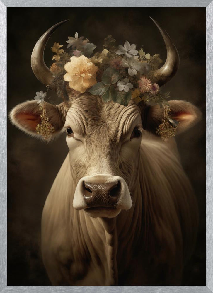 Bull Portrait Poster