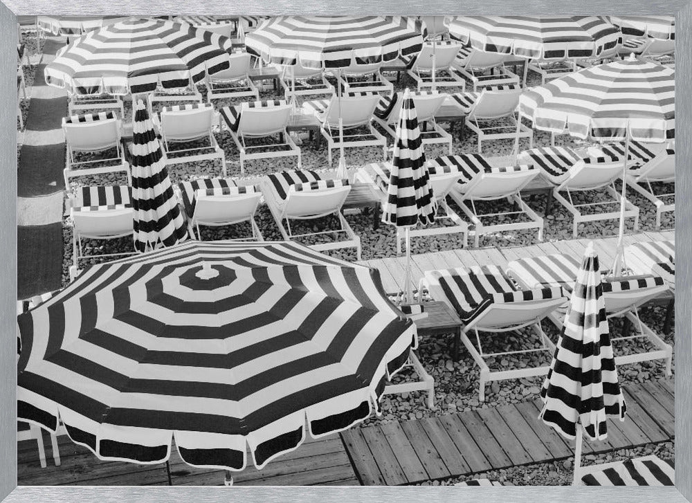 Black And White Riviera Beach Poster