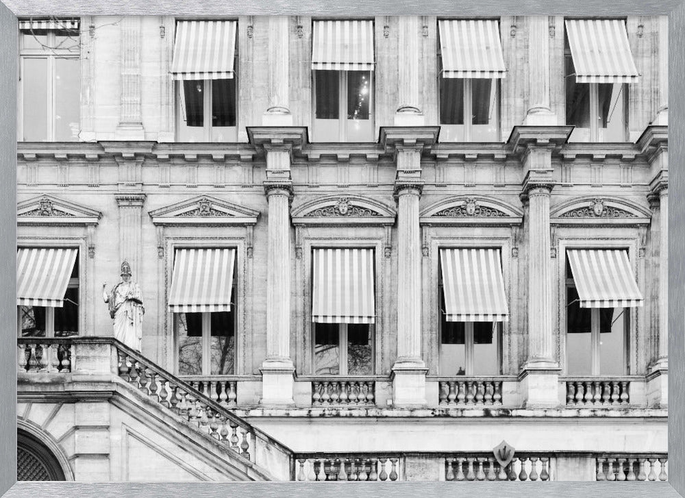 Paris Building Black And White Poster