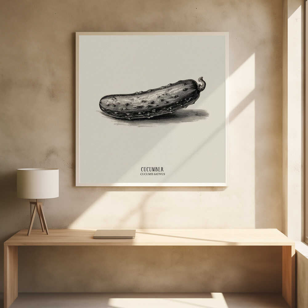 Vintage Vegetables - Cucumber Poster