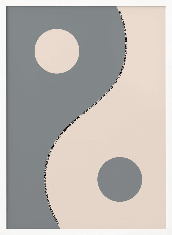 Balance gray Poster
